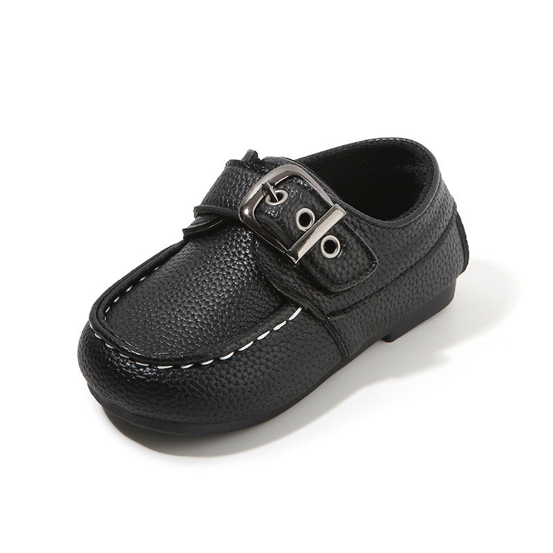 2026 New Cross-Border Model Non-Slip Baby Shoes for Ages 0-1-3, Spring and Autumn New Children's Leather Shoes, Boys' Loafers