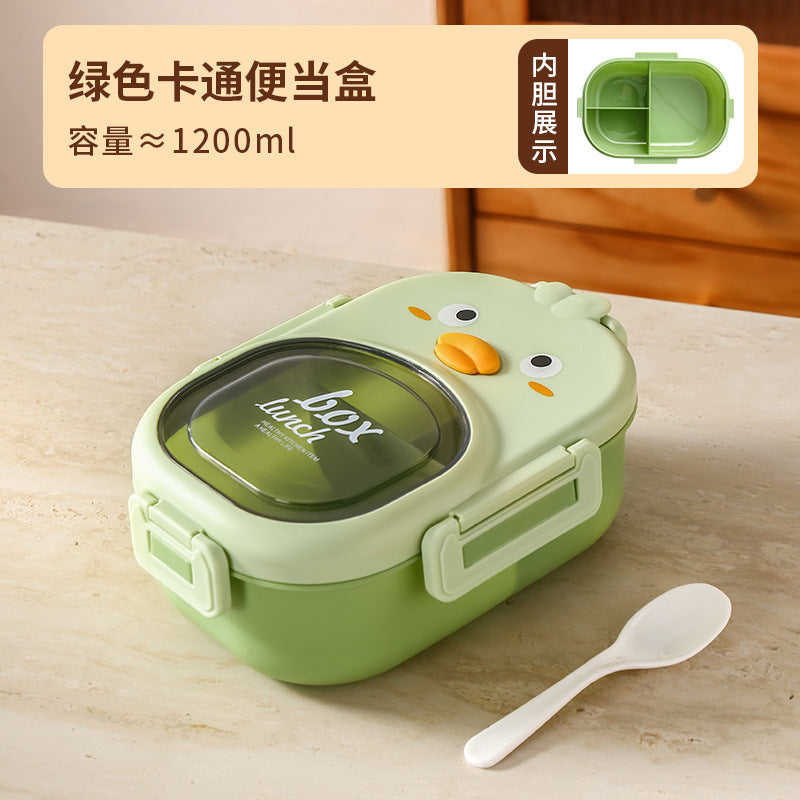 304 Stainless Steel Cartoon Compartment Lunch Box for Students, Kids Insulated Bento Box, Sealed and Portable, Stylish and Beautiful