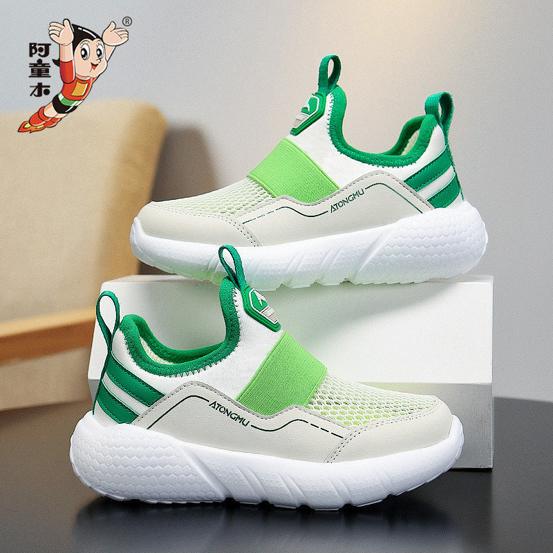Astro Boy Boys' Sneakers Summer 2026 New Mesh Breathable Children's Slip-On Shoes for Bo