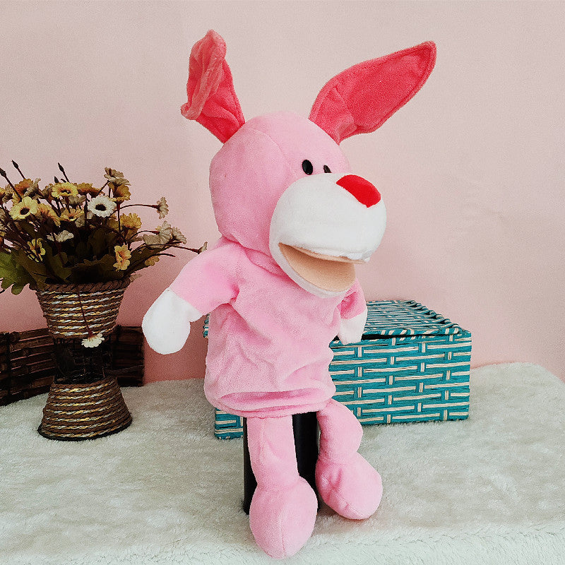 Ventriloquism Animal Hand Puppet Plush Toy Family Interactive Gloves Kindergarten Storytelling Can Open Mouth Doll Rag Doll