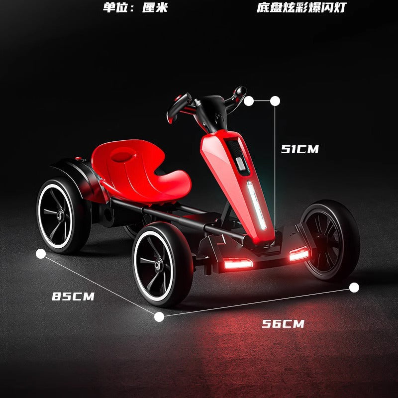 Children's Electric Car, Go-Kart, Four-Wheel Toy, Portable, Foldable, Installation-Free for Men, Women and Children