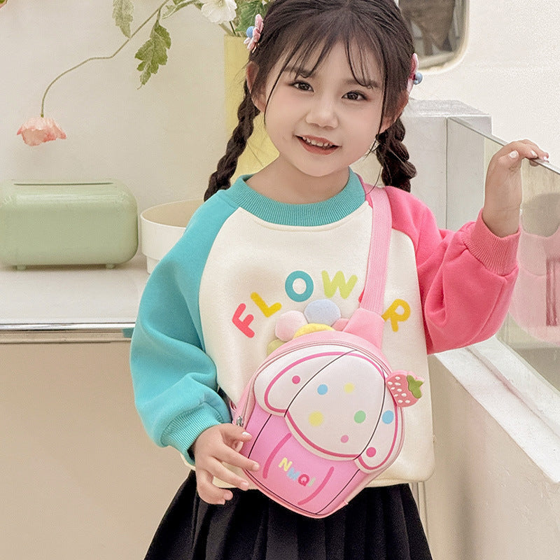 Children's Casual, Stylish and Trendyy 2025 New Cute Cartoon Niche Design Lightweight Men's and Women's Chest Bags Wholesale