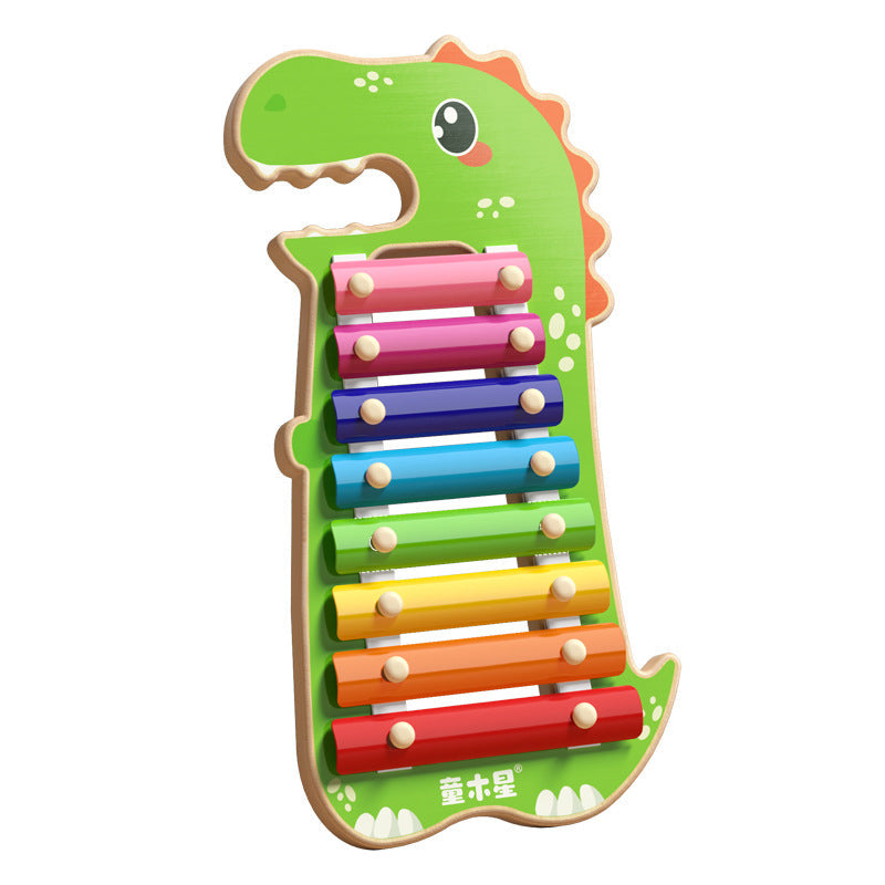 Kids Musical Toy Hand-Drum Wooden Xylophone Baby Music Percussion Instrument Gift Educational Early Learning Toy