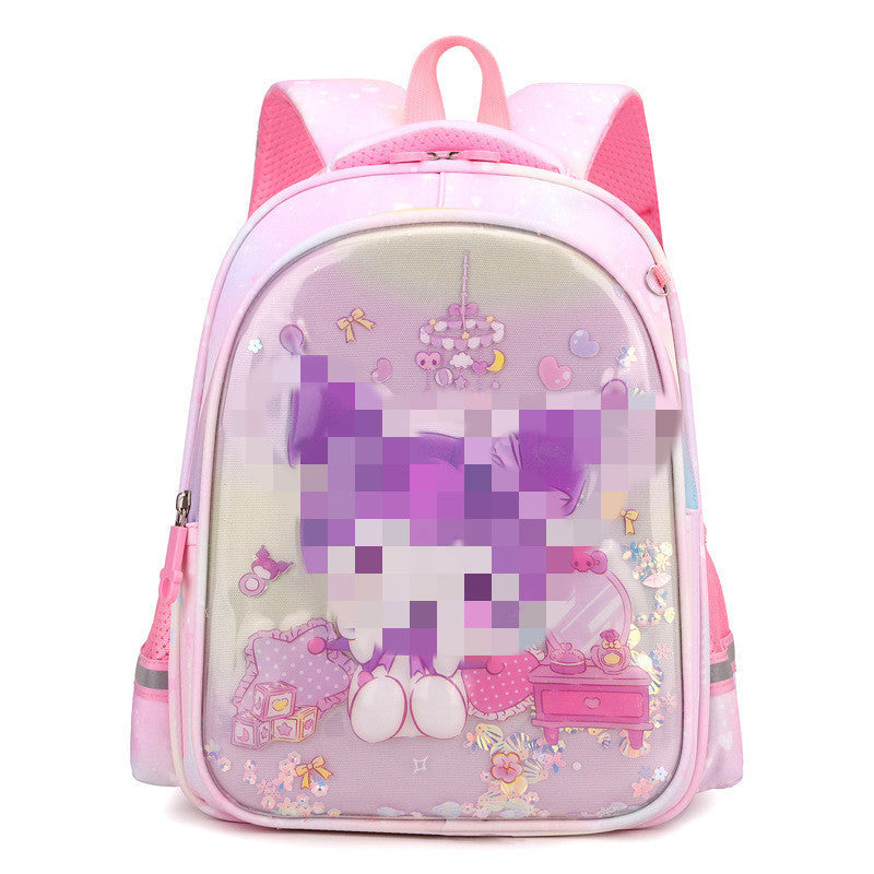 Children's Schoolbags Cartoon Cute Kuromi Baby Kindergarten Backpack Burden-Reducing Primary School Students First and Second Grade Backpack