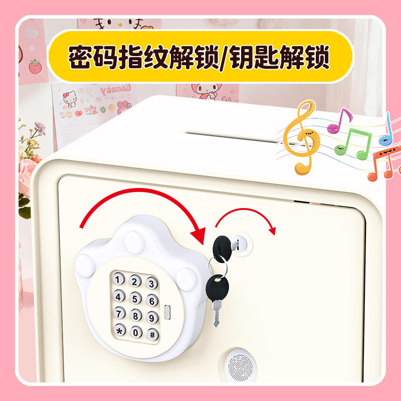 Money Bank Cabinet 2026 New Kids Girls “In Only” Safe Deposit Box with Lock, Password Box, Large-Capacity Savings Box