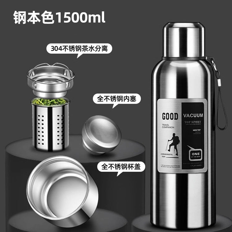 316 stainless steel liner vacuum all-steel thermal Pot Men's outdoor travel mountaineering portable large capacity thermal insulation Cup