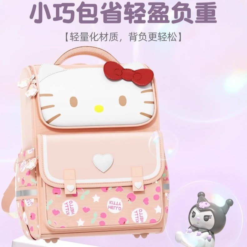 Ready Stock Wholesale Large Capacity Pink Girls Backpack, Lightweight Casual School Bag for Elementary Students, Weight-Relief Breathable Double Shoulder Backpack