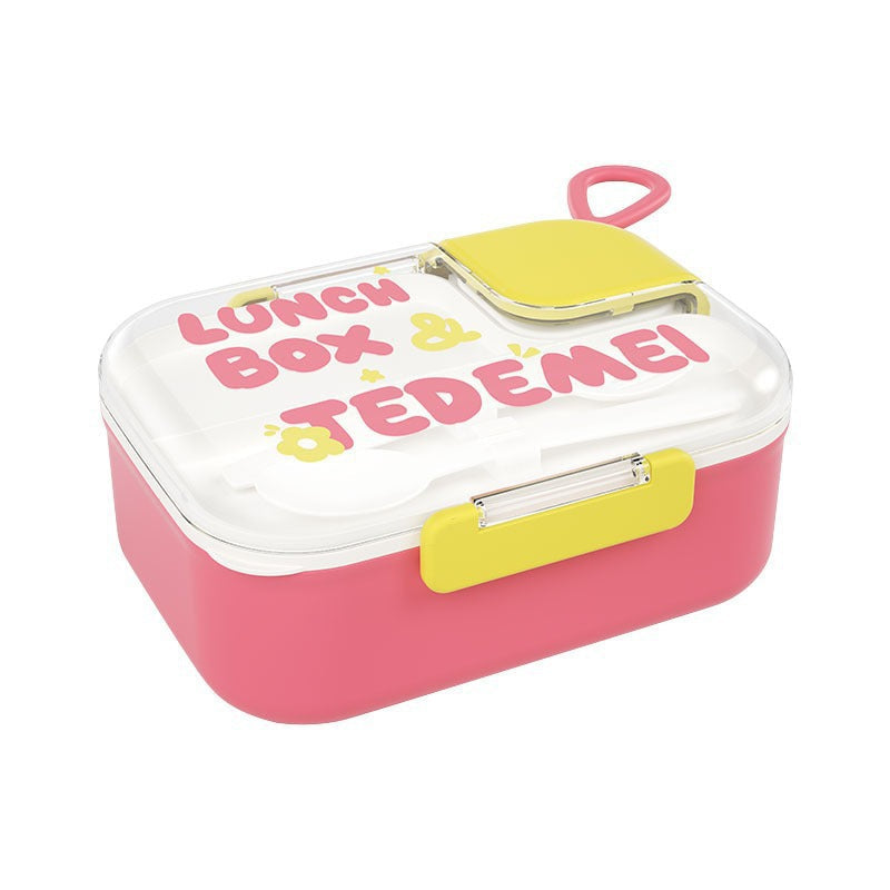 304 Stainless Steel Lunch Box Insulated Food Container, Lunchbox for Office Workers, Students, Kids, with Utensil Spoon, Food-Grade Fresh-Keeping Box