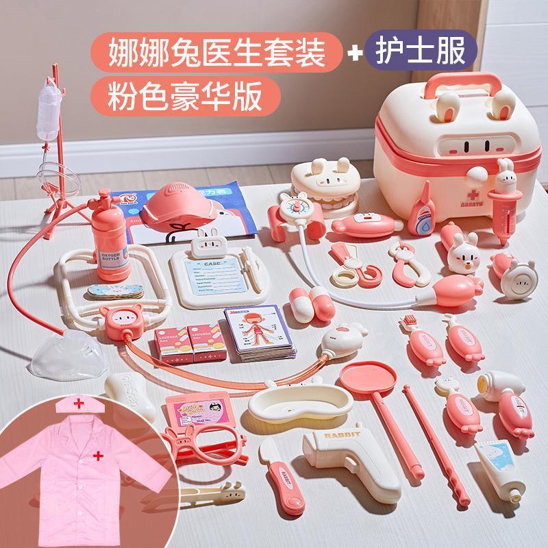 Kids Doctor Playset Pretend Doctor Nurse Outfit for Girls with Stethoscope and Medical Kit