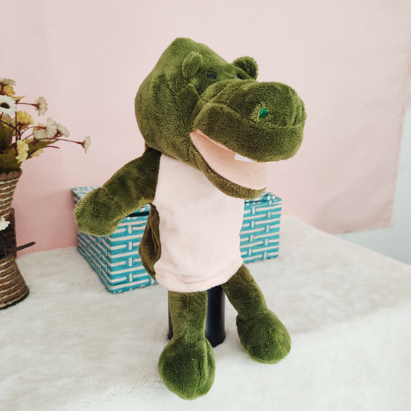 Ventriloquism Animal Hand Puppet Plush Toy Family Interactive Gloves Kindergarten Storytelling Can Open Mouth Doll Rag Doll