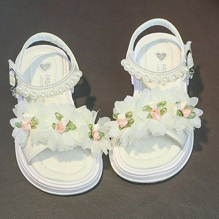 Girls' Sandals 2026 Summer New Style Medium and Large Children's Soft-Soled Shoes Girls' Fashionable Children's Shoes Children's Princess Sandals