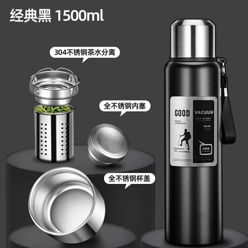 316 stainless steel liner vacuum all-steel thermal Pot Men's outdoor travel mountaineering portable large capacity thermal insulation Cup