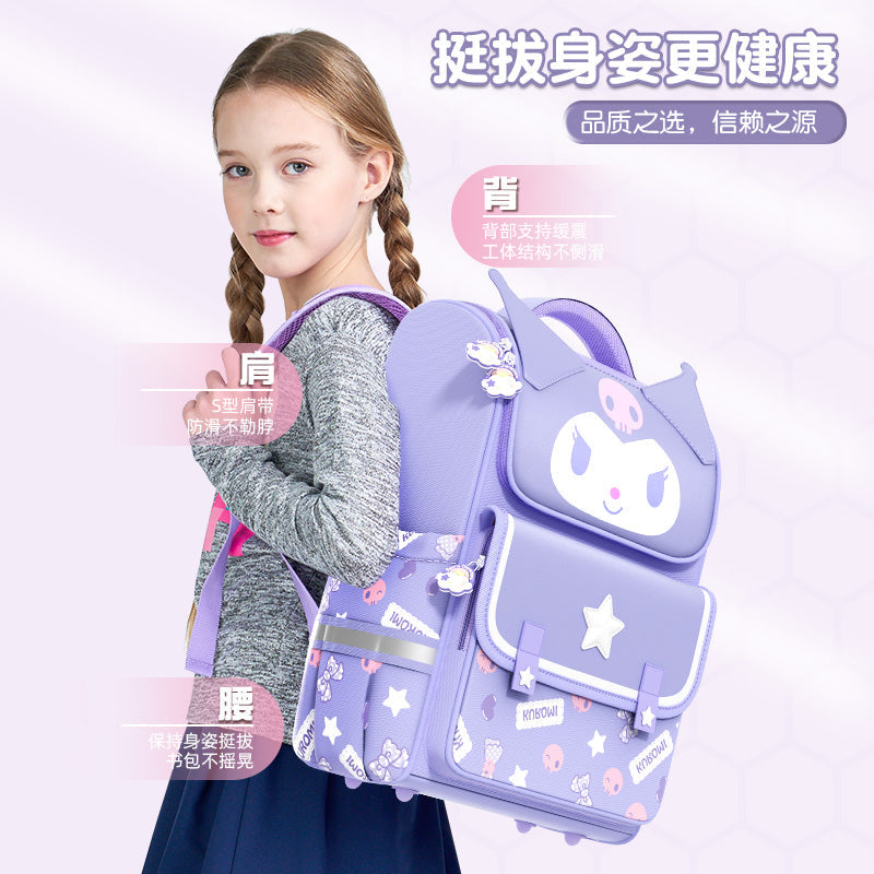 Ready Stock Wholesale Large Capacity Pink Girls Backpack, Lightweight Casual School Bag for Elementary Students, Weight-Relief Breathable Double Shoulder Backpack