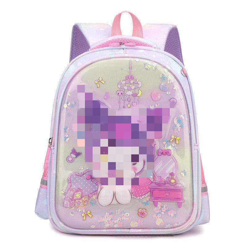 Children's Schoolbags Cartoon Cute Kuromi Baby Kindergarten Backpack Burden-Reducing Primary School Students First and Second Grade Backpack