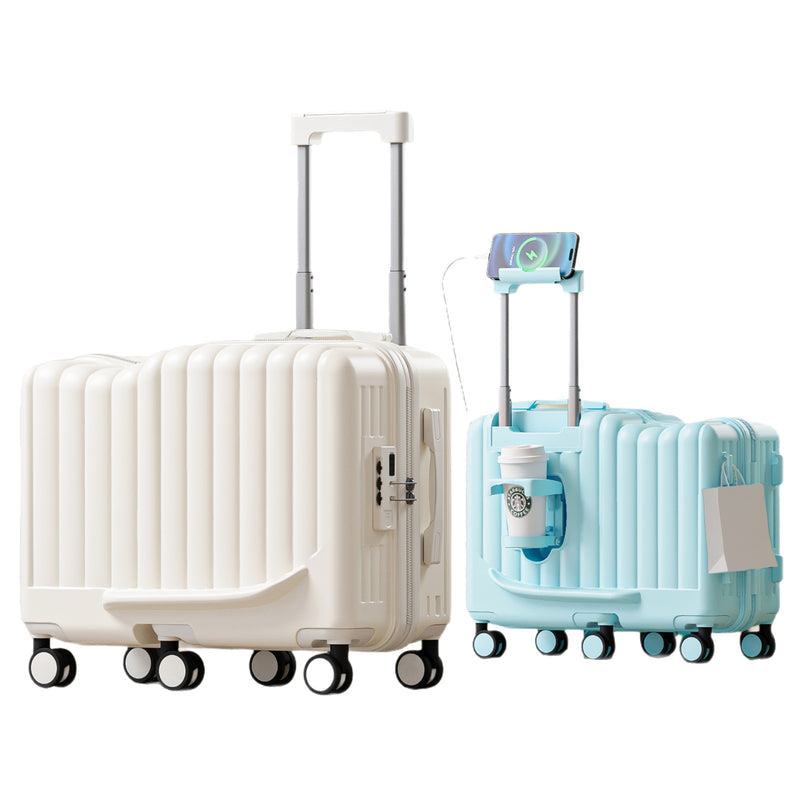 Kids Suitcase Ride-on Carry-On Trolley for Boys & Girls, 20-Inch Small Roller Luggage, Travel Essential