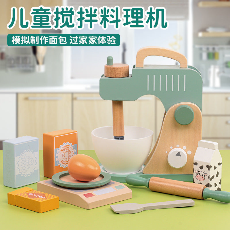 Kids Pretend Play Tea Set & Dessert Set, Role-Play Wooden Toys for Preschool Kindergarten, Imaginative Housekeeping Pretend Play