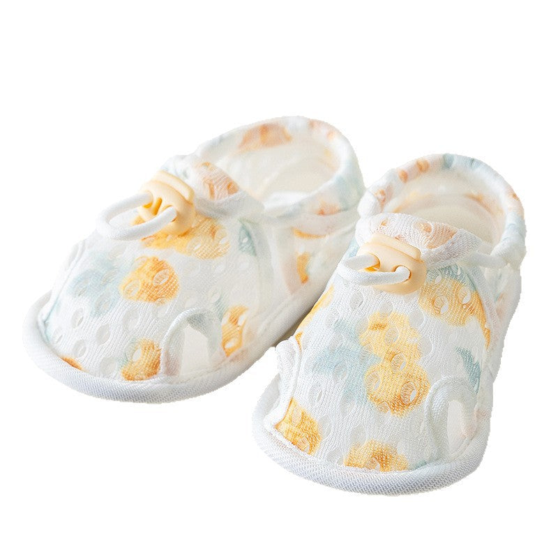 QIBABEI Summer Baby Shoes, Breathable Mesh Soft Sole 0-1 Year Old First Walkers Shoes, Unisex Baby Indoor Shoes