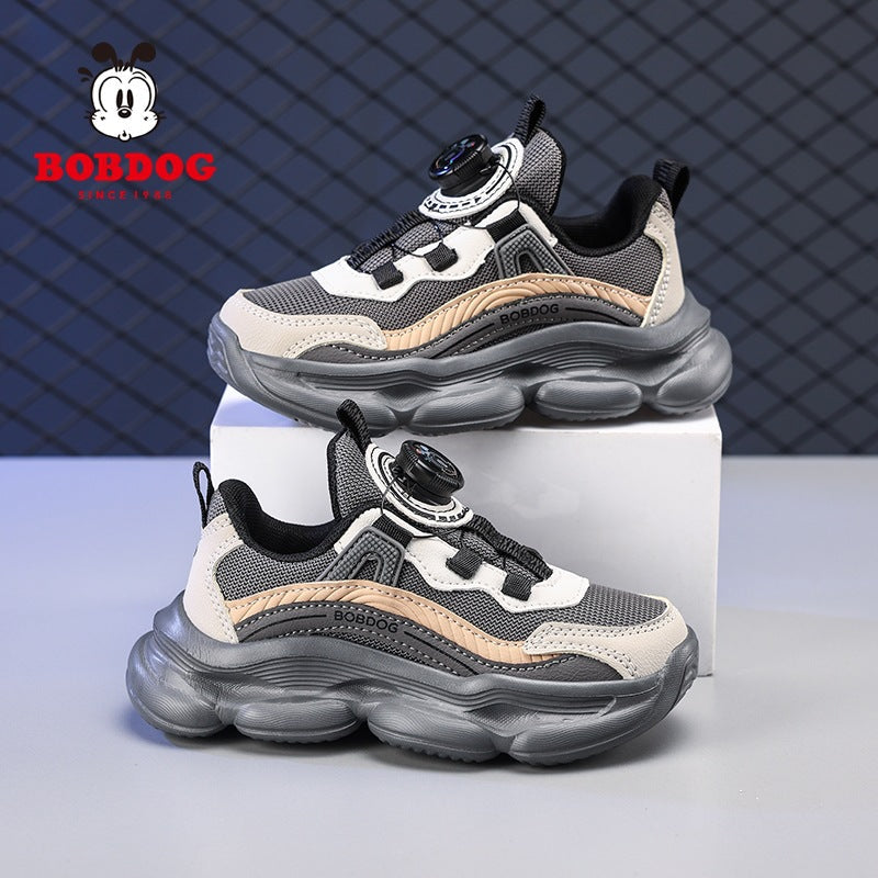 Babudou Boys' Shoes 2026 Kidsren's Mesh Sports Shoes Korean Style Dad Shoes Casual Running Shoes Lightweight Trendy Shoes