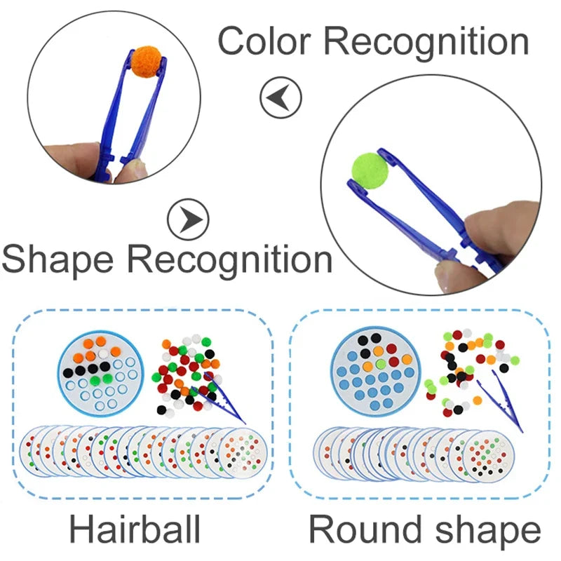 Montessori Didactic Material DIY Math Toy Color Shape Puzzle Matching Game Children Early Educational Learning Toy Teaching Aids