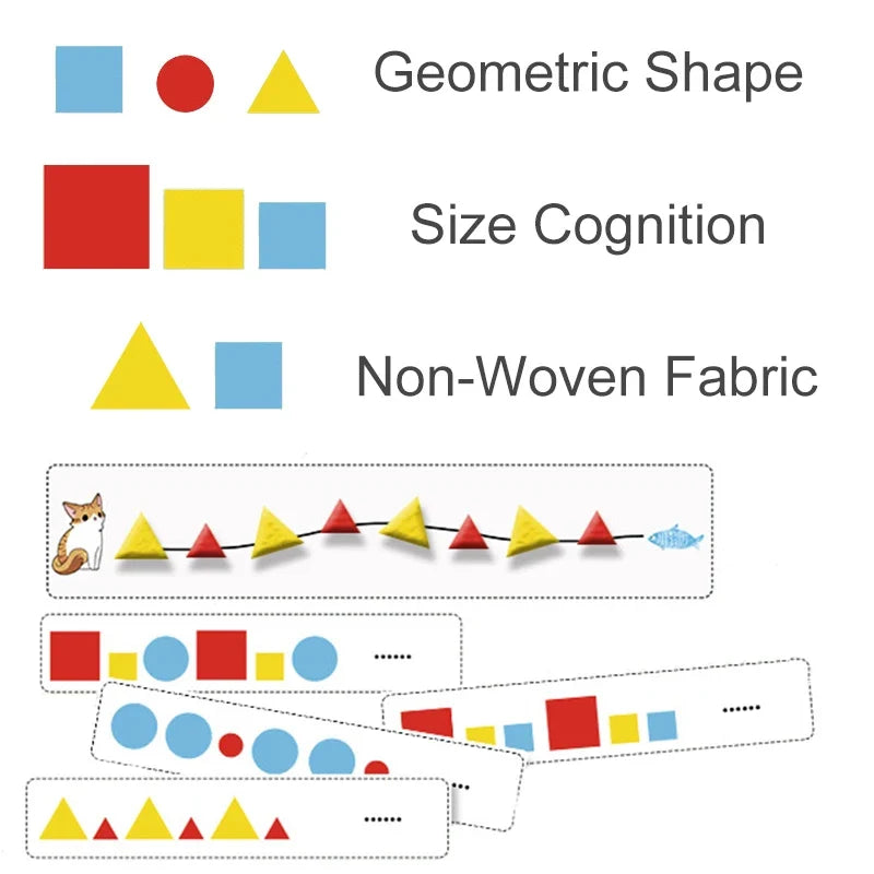 Montessori Didactic Material DIY Math Toy Color Shape Puzzle Matching Game Children Early Educational Learning Toy Teaching Aids