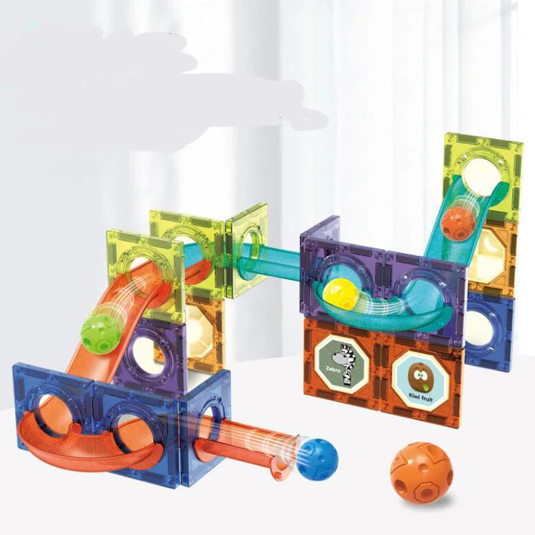Magnet Maze Ball Track Magnetic Designer Construction Set Model & Building Toy Magnetic Blocks Educational Toys For Children