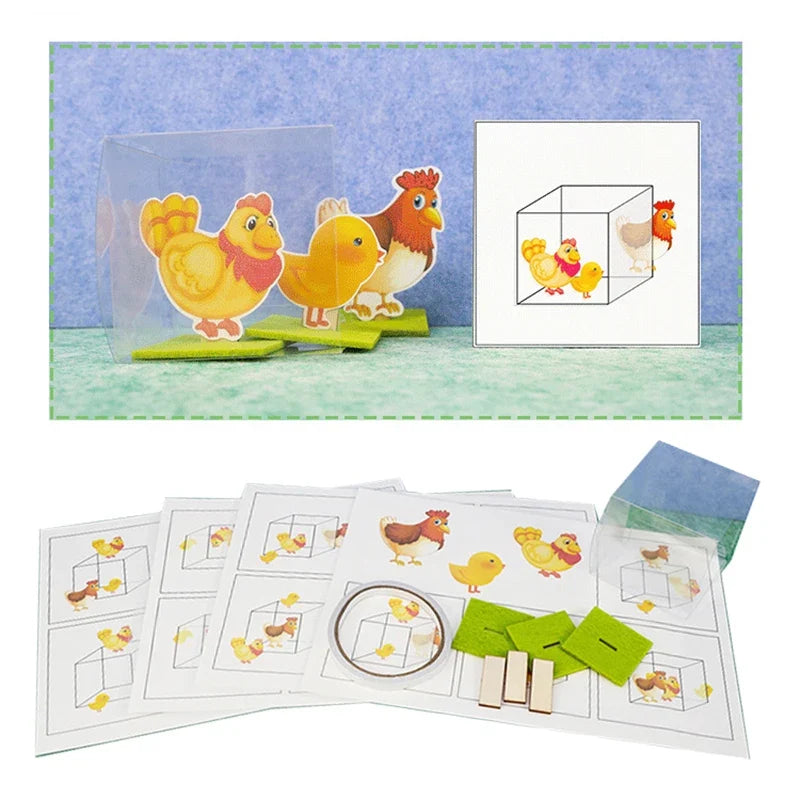 Montessori Didactic Material DIY Math Toy Color Shape Puzzle Matching Game Children Early Educational Learning Toy Teaching Aids