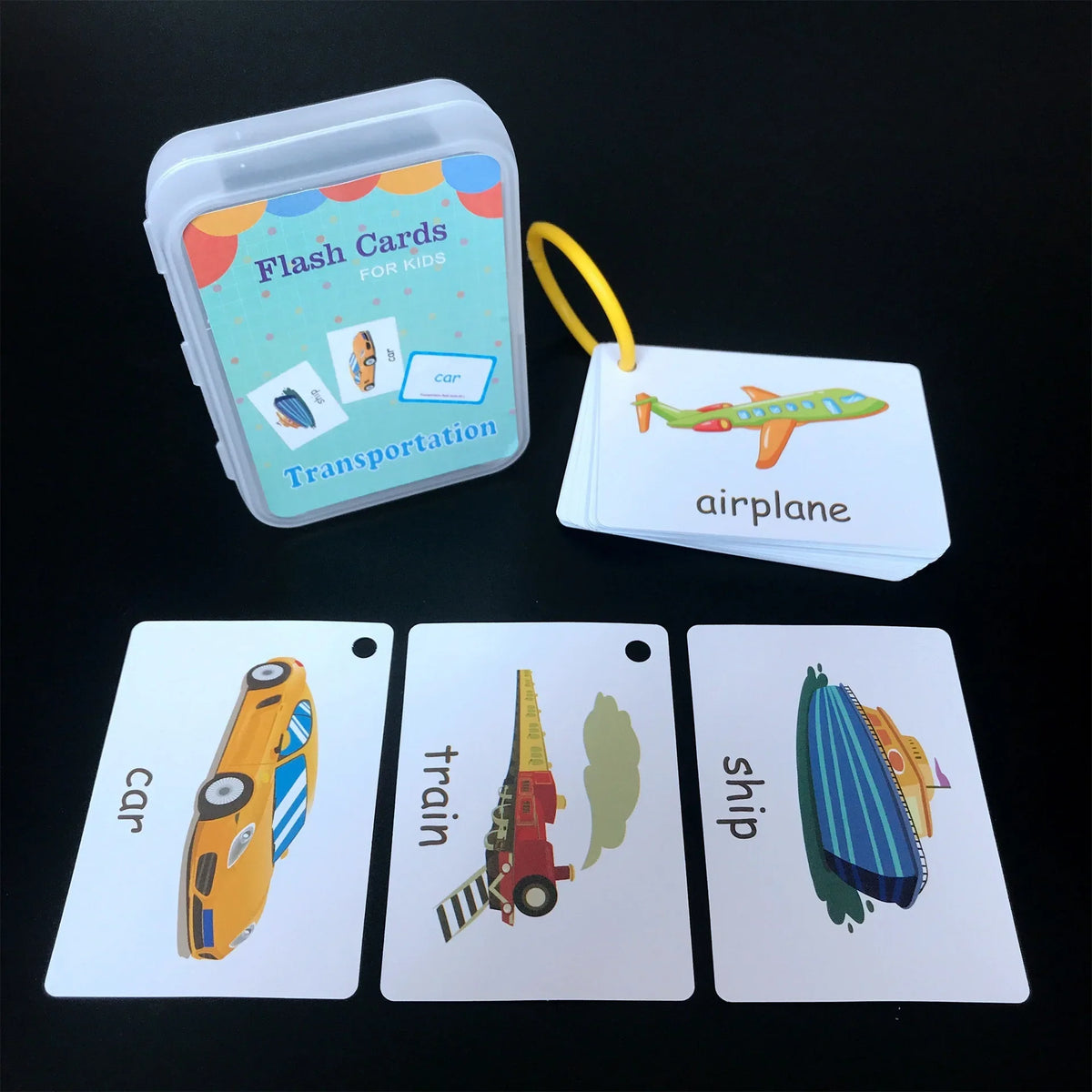 Kids Montessori Baby Learn English Word Card Flashcards Cognitive Educational Toys Picture Memorise Games Gifts for Children 29