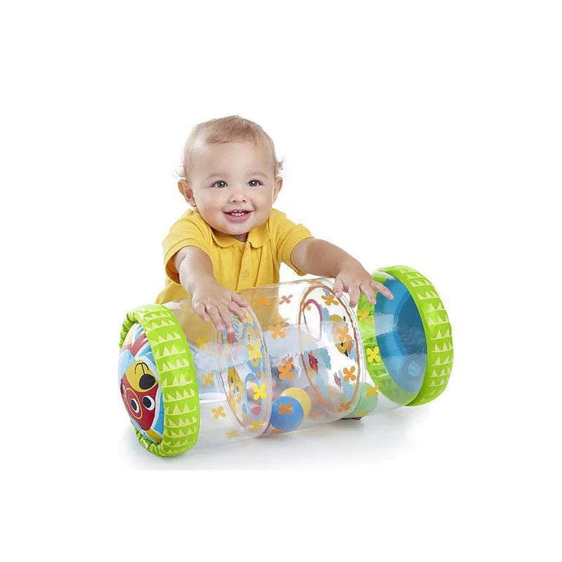 Baby Crawling Roller Montessori Activity Toy with Ball Rattle Games for Babies Development 0 6 12 Months Inflatable Crawling Toy