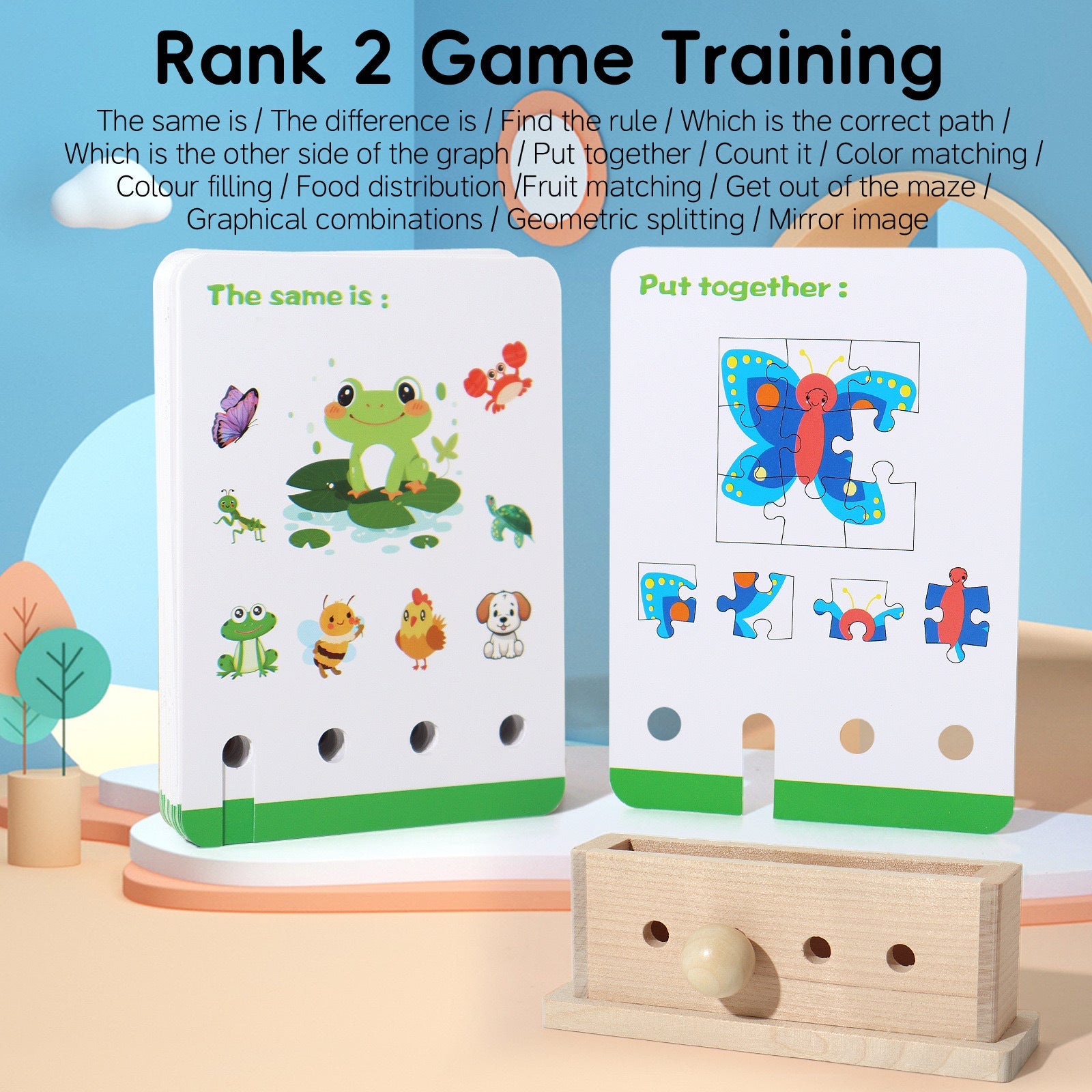 1-3-year-old kindergarten parent-child interactive logical thinking exercise puzzle children's toy model quiz wholesale