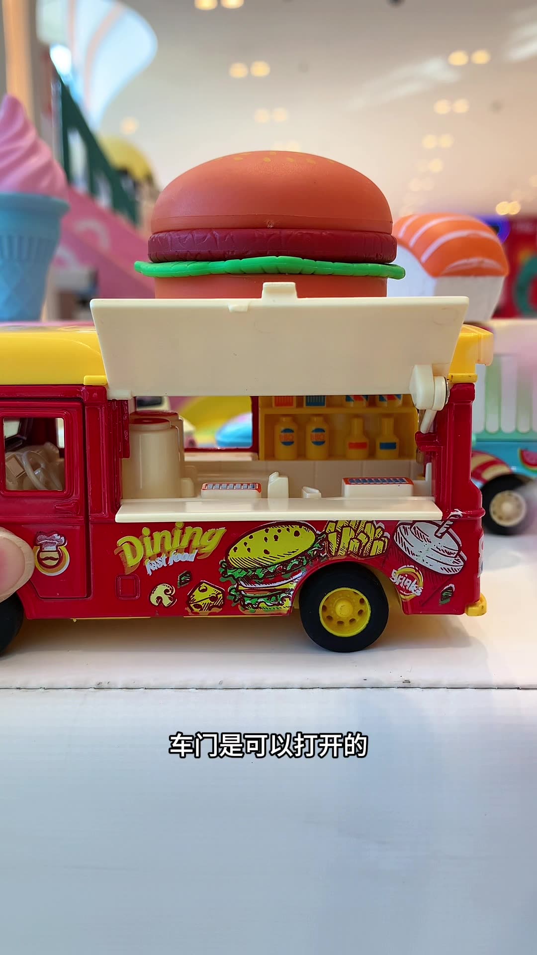 Magnetic Alloy Ice Cream Burger & Popsicle Playset for Kids (Boys & Girls) — Pretend Kitchen Toy Cart