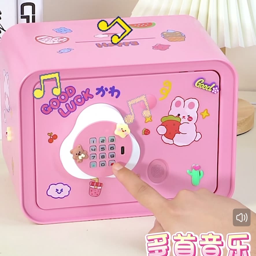 Money Bank Cabinet 2026 New Kids Girls “In Only” Safe Deposit Box with Lock, Password Box, Large-Capacity Savings Box