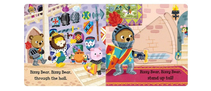 Bizzy Bear Busy Little Bear Picture Book Early Education Sing Along with Me Push-Pull Book Little Bear Is Very Busy