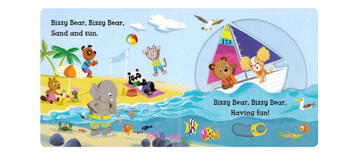 Bizzy Bear Busy Little Bear Picture Book Early Education Sing Along with Me Push-Pull Book Little Bear Is Very Busy