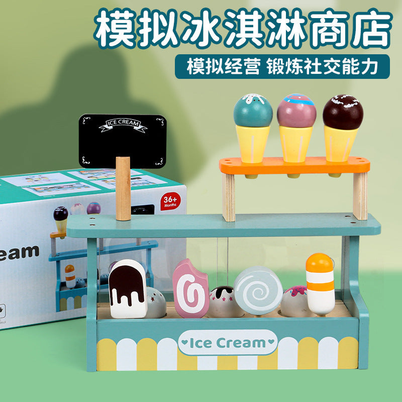 Kids Pretend Play Tea Set & Dessert Set, Role-Play Wooden Toys for Preschool Kindergarten, Imaginative Housekeeping Pretend Play