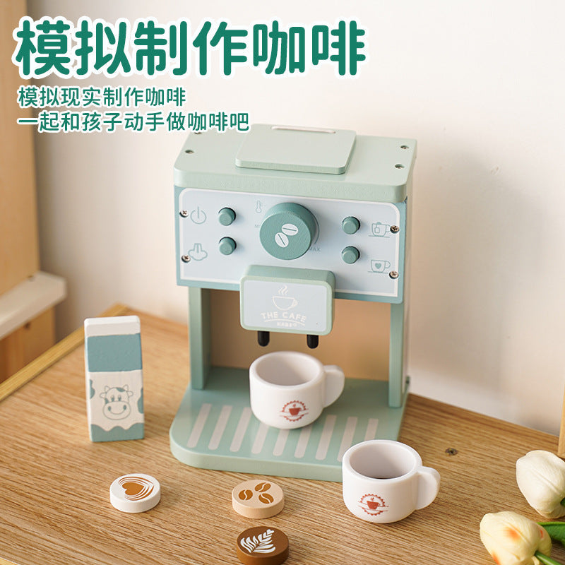 Kids Pretend Play Tea Set & Dessert Set, Role-Play Wooden Toys for Preschool Kindergarten, Imaginative Housekeeping Pretend Play