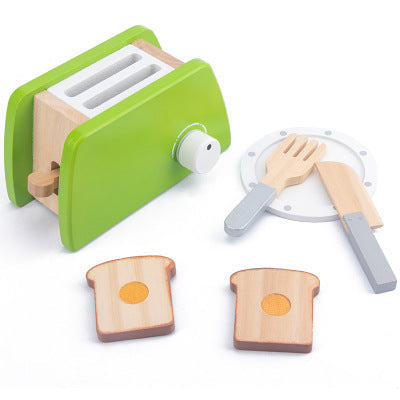 Kids Pretend Play Tea Set & Dessert Set, Role-Play Wooden Toys for Preschool Kindergarten, Imaginative Housekeeping Pretend Play