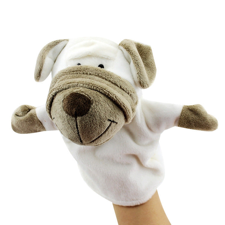 Cartoon Animal Plush Hand Puppets That Can Open Their Mouths, Parent-Child Toys for Kindergarten Storytelling, Cross-Border Ready Stock, Custom Logo