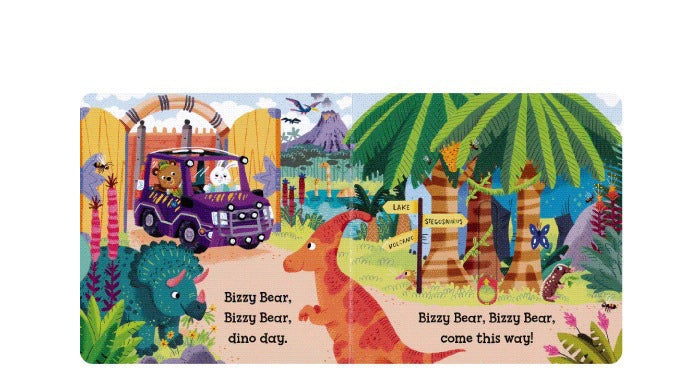 Bizzy Bear Busy Little Bear Picture Book Early Education Sing Along with Me Push-Pull Book Little Bear Is Very Busy
