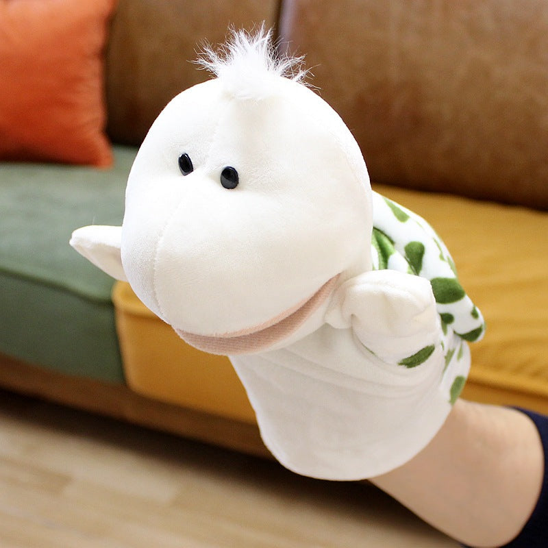 Cartoon Animal Plush Hand Puppets That Can Open Their Mouths, Parent-Child Toys for Kindergarten Storytelling, Cross-Border Ready Stock, Custom Logo