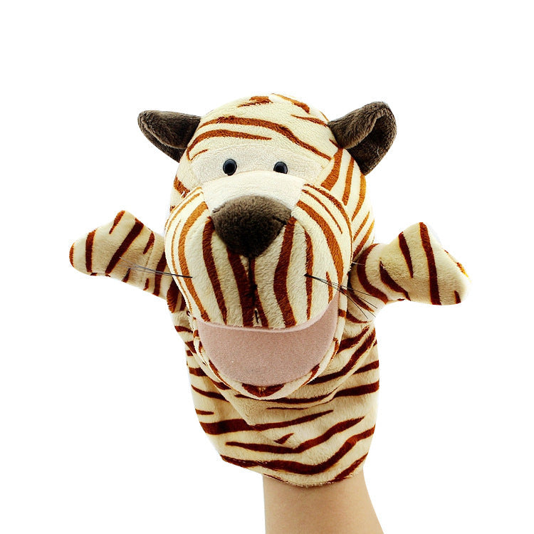 Cartoon Animal Plush Hand Puppets That Can Open Their Mouths, Parent-Child Toys for Kindergarten Storytelling, Cross-Border Ready Stock, Custom Logo