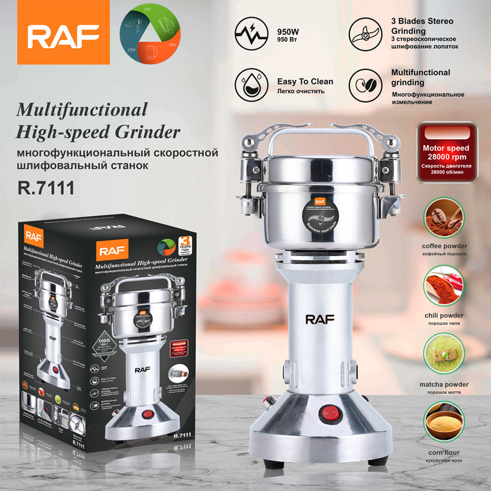 RAF European gauge cross-border household commercial mill electric dry mill whole grains Medicinal Herbs Coffee Grinder