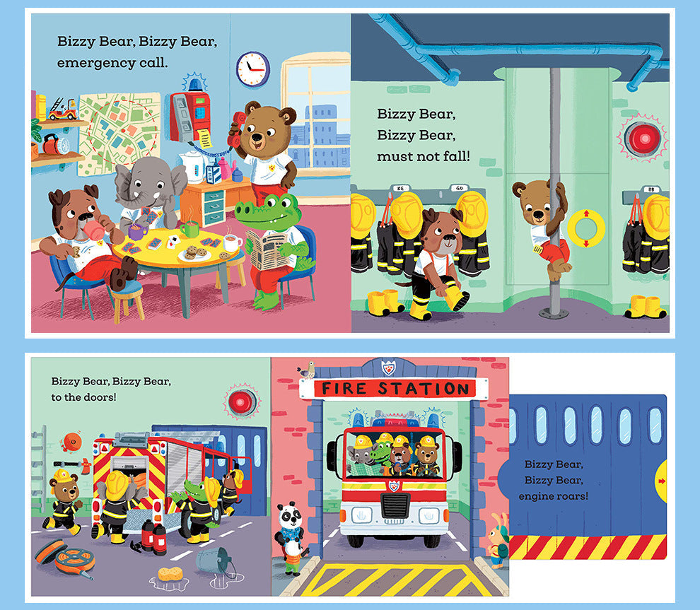 Bizzy Bear Busy Little Bear Picture Book Early Education Sing Along with Me Push-Pull Book Little Bear Is Very Busy