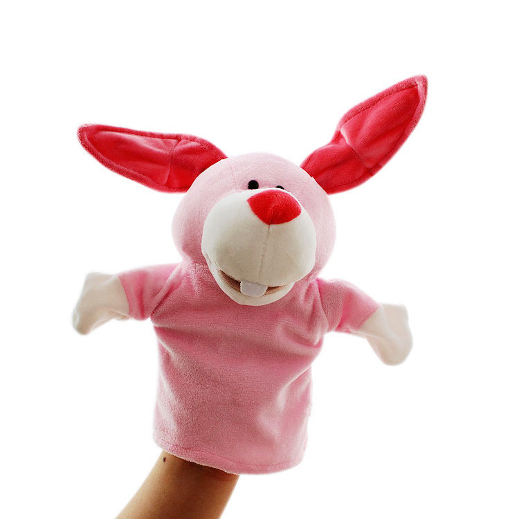 Cartoon Animal Plush Hand Puppets That Can Open Their Mouths, Parent-Child Toys for Kindergarten Storytelling, Cross-Border Ready Stock, Custom Logo