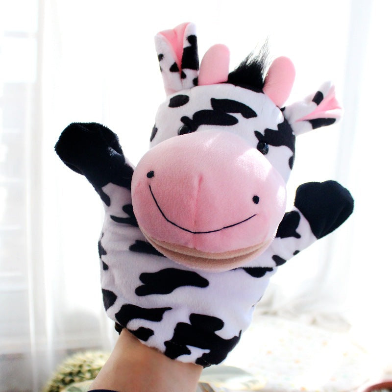 Cartoon Animal Plush Hand Puppets That Can Open Their Mouths, Parent-Child Toys for Kindergarten Storytelling, Cross-Border Ready Stock, Custom Logo