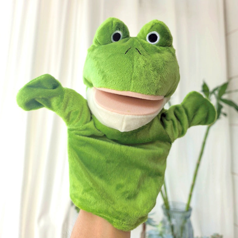 Cartoon Animal Plush Hand Puppets That Can Open Their Mouths, Parent-Child Toys for Kindergarten Storytelling, Cross-Border Ready Stock, Custom Logo