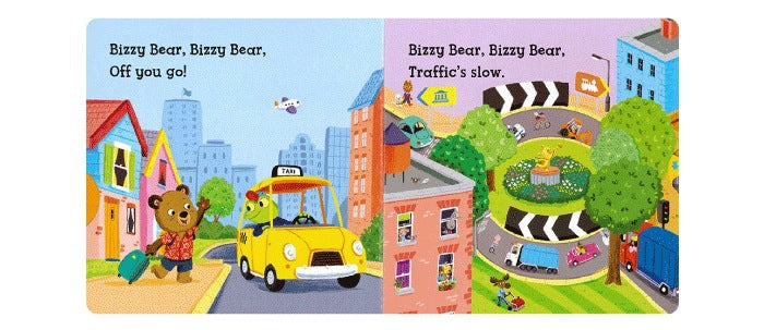 Bizzy Bear Busy Little Bear Picture Book Early Education Sing Along with Me Push-Pull Book Little Bear Is Very Busy