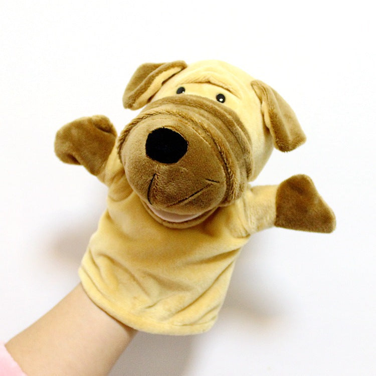 Cartoon Animal Plush Hand Puppets That Can Open Their Mouths, Parent-Child Toys for Kindergarten Storytelling, Cross-Border Ready Stock, Custom Logo