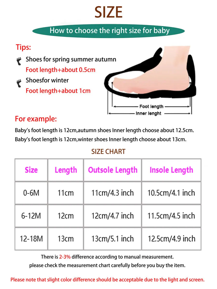 Baby shoes,Spring and Autumn baby shoes 0-1 year old baby shoes Double Velcro casual soft sole non-slip low top toddler shoes