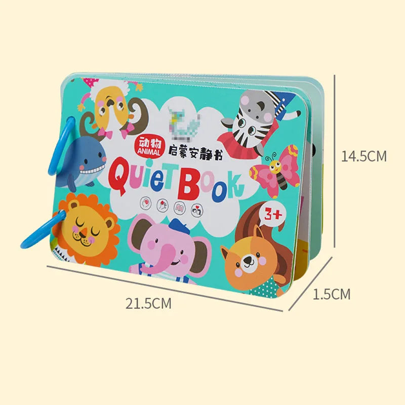 Montessori Busy Book for Kids Toddlers Educational Toys Baby Diy Paste Quiet Book Children Animals Numbers Matching Puzzles Toys