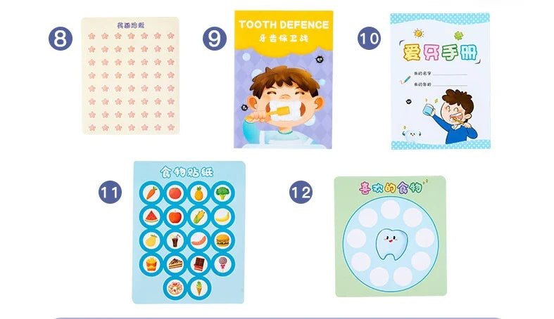 Montessori Parent-Child Interaction Simulation Brush Teeth Childhood Educational Toys Fine Motor Board Games Puzzle Toys For Kid